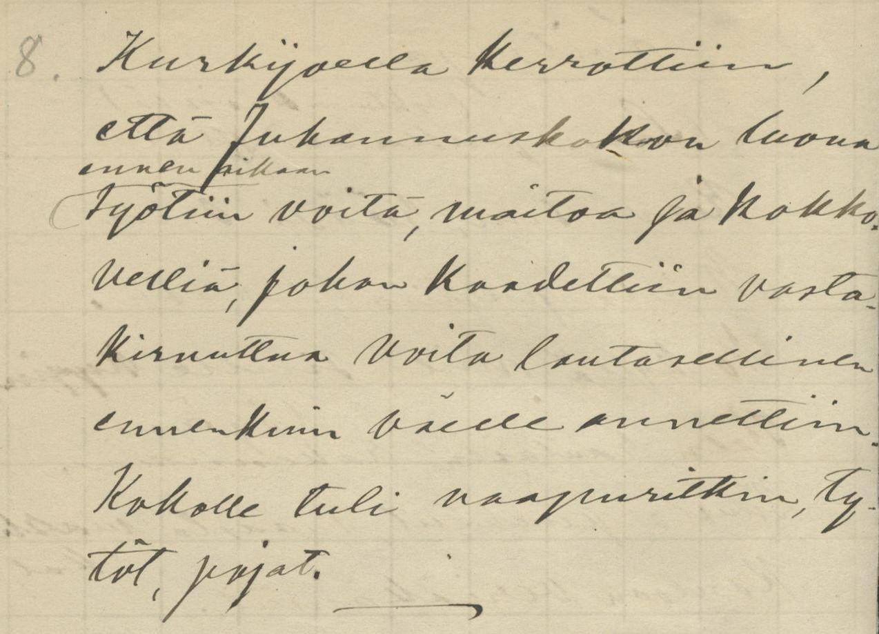 Kurkijoen kokkoperinteitä. Erkko, J. H. VK 10:8.1896.